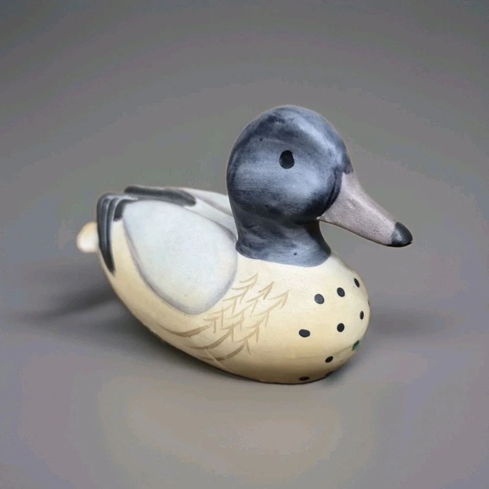 Vintage Ceramic Mallard Duck Decoy Figurine Hand Painted Taiwan 5